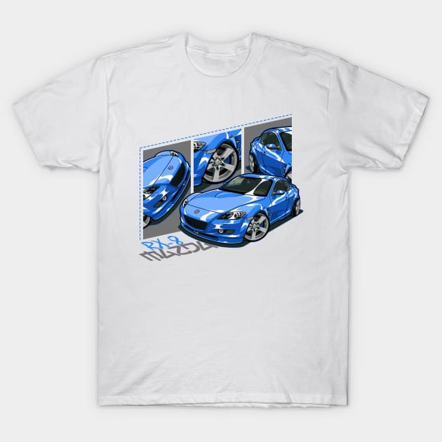 Mazda RX8, JDM Car T-Shirt by T-JD